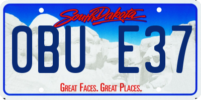 SD license plate 0BUE37