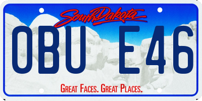 SD license plate 0BUE46