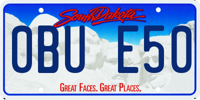 SD license plate 0BUE50