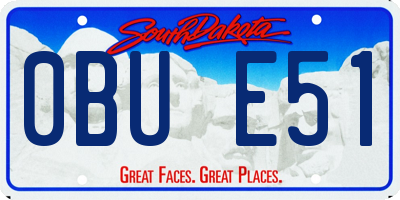 SD license plate 0BUE51