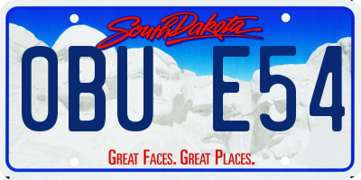 SD license plate 0BUE54