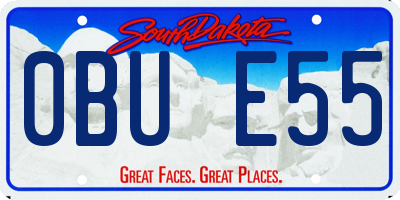 SD license plate 0BUE55