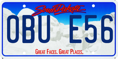 SD license plate 0BUE56