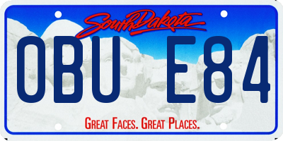 SD license plate 0BUE84