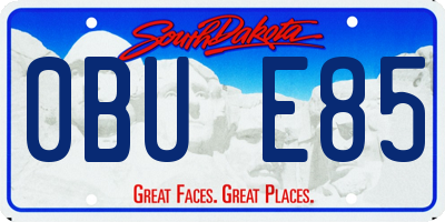 SD license plate 0BUE85