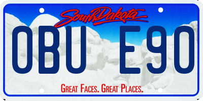SD license plate 0BUE90