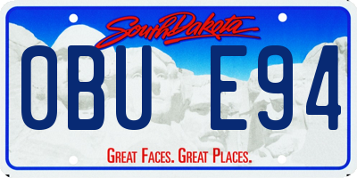 SD license plate 0BUE94