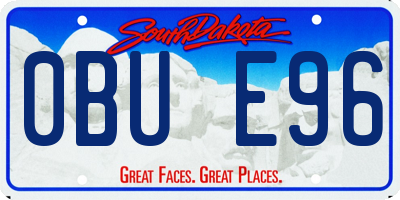 SD license plate 0BUE96