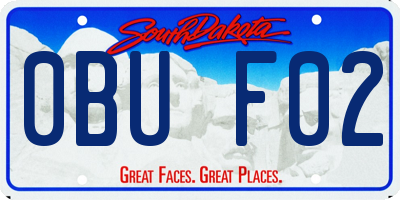 SD license plate 0BUF02