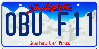 SD license plate 0BUF11