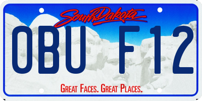 SD license plate 0BUF12