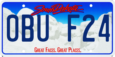 SD license plate 0BUF24