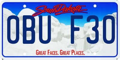 SD license plate 0BUF30