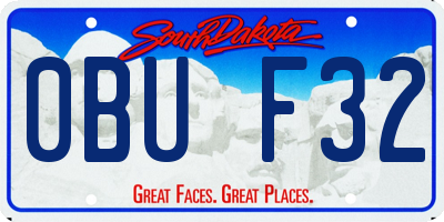 SD license plate 0BUF32