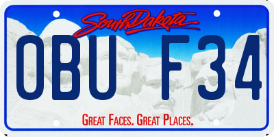 SD license plate 0BUF34