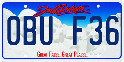 SD license plate 0BUF36