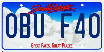 SD license plate 0BUF40