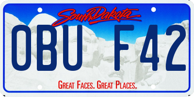SD license plate 0BUF42