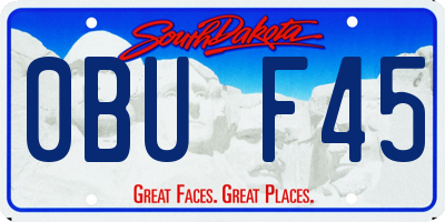 SD license plate 0BUF45