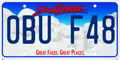 SD license plate 0BUF48