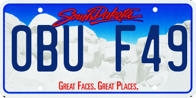 SD license plate 0BUF49