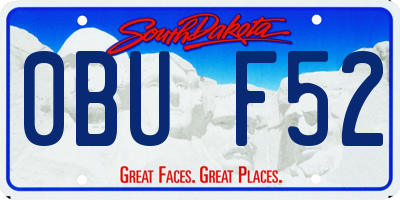 SD license plate 0BUF52
