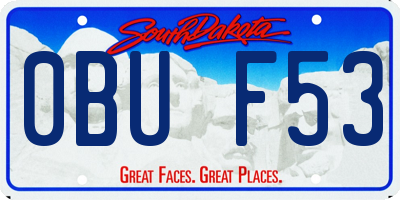SD license plate 0BUF53