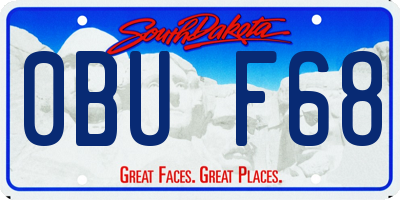 SD license plate 0BUF68