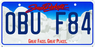 SD license plate 0BUF84