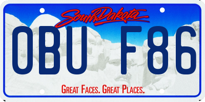 SD license plate 0BUF86