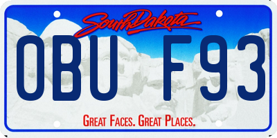 SD license plate 0BUF93