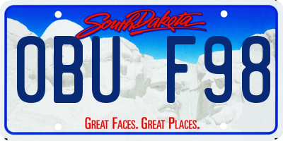 SD license plate 0BUF98