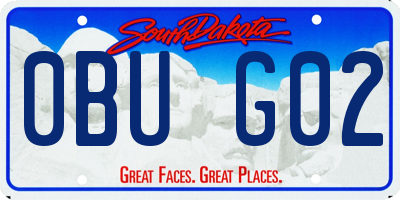 SD license plate 0BUG02