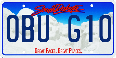 SD license plate 0BUG10