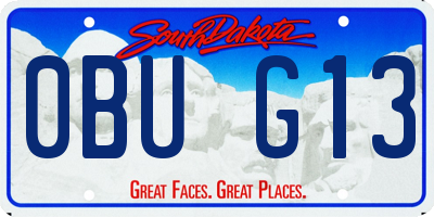 SD license plate 0BUG13