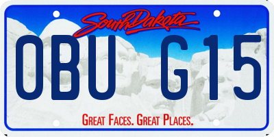 SD license plate 0BUG15