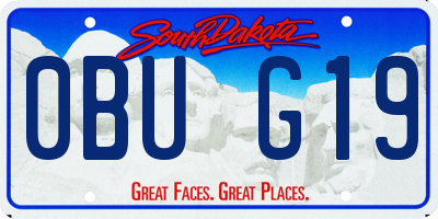 SD license plate 0BUG19