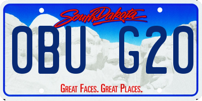 SD license plate 0BUG20