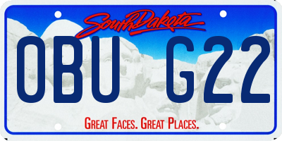 SD license plate 0BUG22
