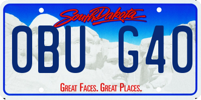 SD license plate 0BUG40
