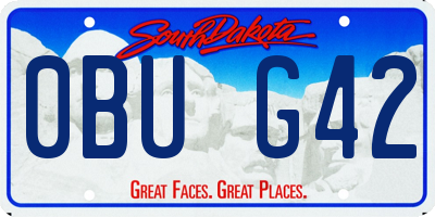 SD license plate 0BUG42
