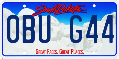SD license plate 0BUG44