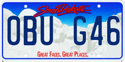 SD license plate 0BUG46