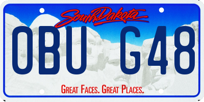 SD license plate 0BUG48