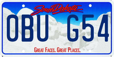 SD license plate 0BUG54