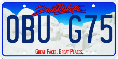 SD license plate 0BUG75