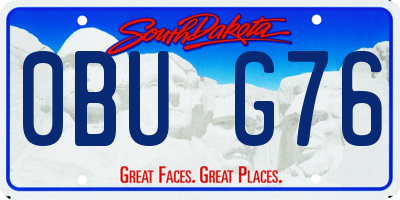 SD license plate 0BUG76