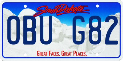 SD license plate 0BUG82