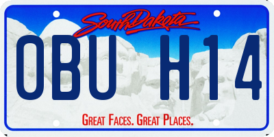 SD license plate 0BUH14