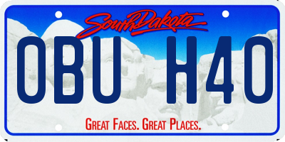 SD license plate 0BUH40